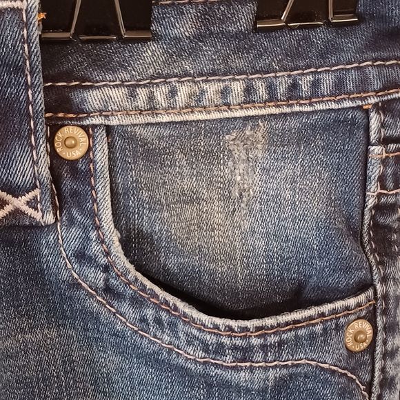 Rock Revival Alivia Jeans, Size 26, Low-Rise, Skinny, Distressed, Bedazzled - Picture 5 of 14